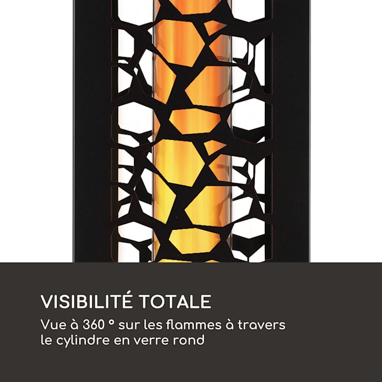 Heat Hunter poêle de terrasse à granulés 12,2 kW mobile inox noir Noir