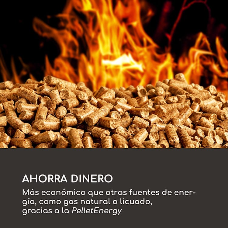 Heat Hunter Estufa de pellets para terrazas 12,2 kW móvil acero inoxidable color blanco Blanco