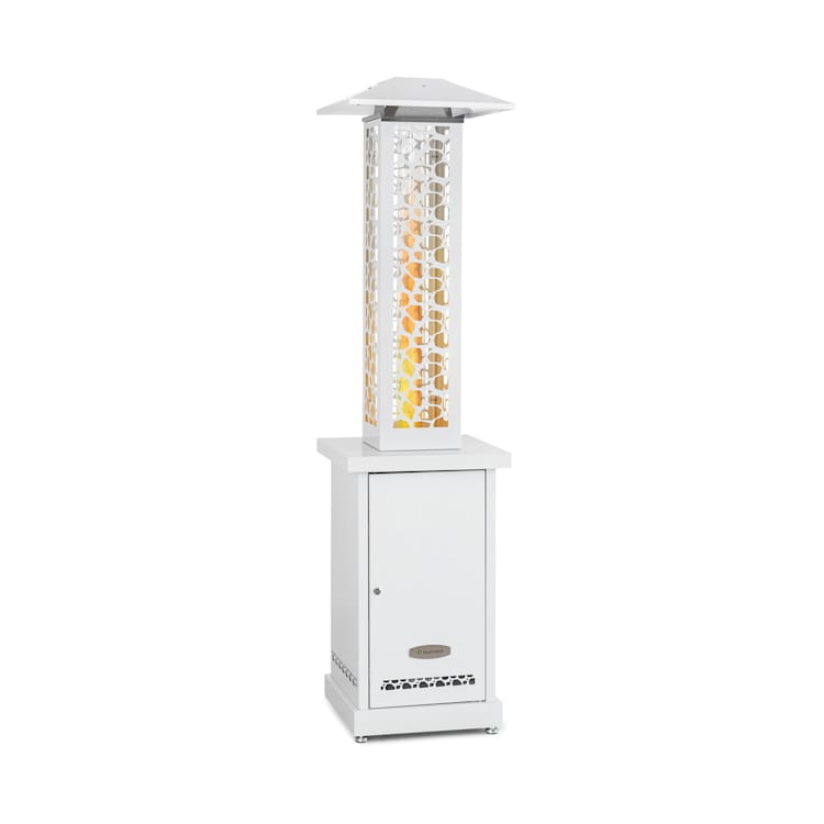 Heat Hunter, terasový ohrievač na pelety, 12,2 kW, prenosný, ušľachtilá oceľ, biely Biela