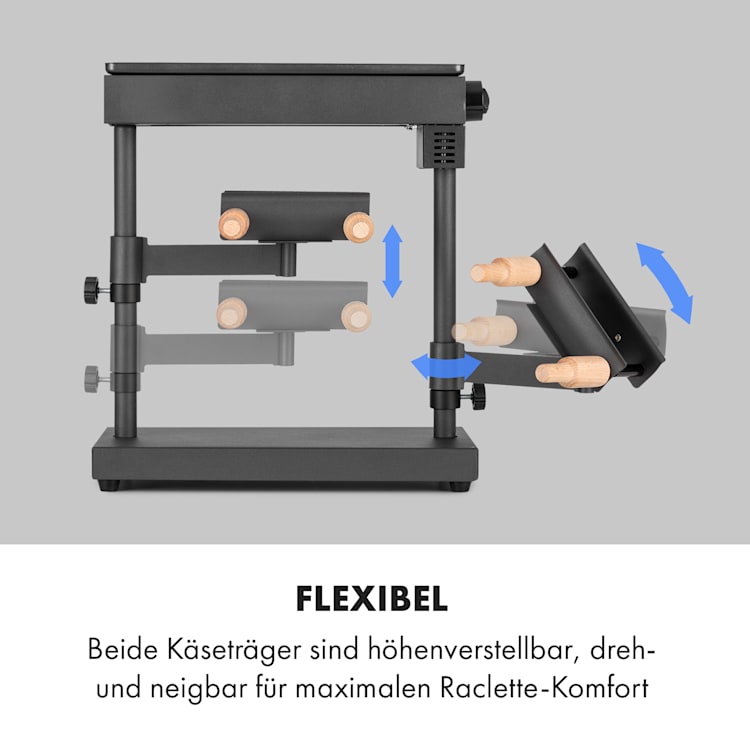 Appenzell XL Raclette mit Grill 600 W Thermostat 2 Käseträger