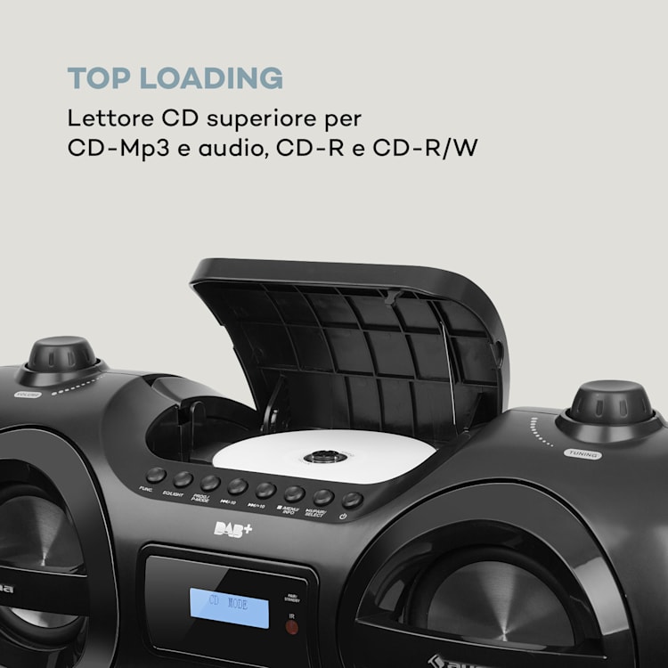 Soundblaster DAB, Boombox, Bluetooth, CD/MP3/USB/AUX, DAB+/FM, LED, 50Wmax.