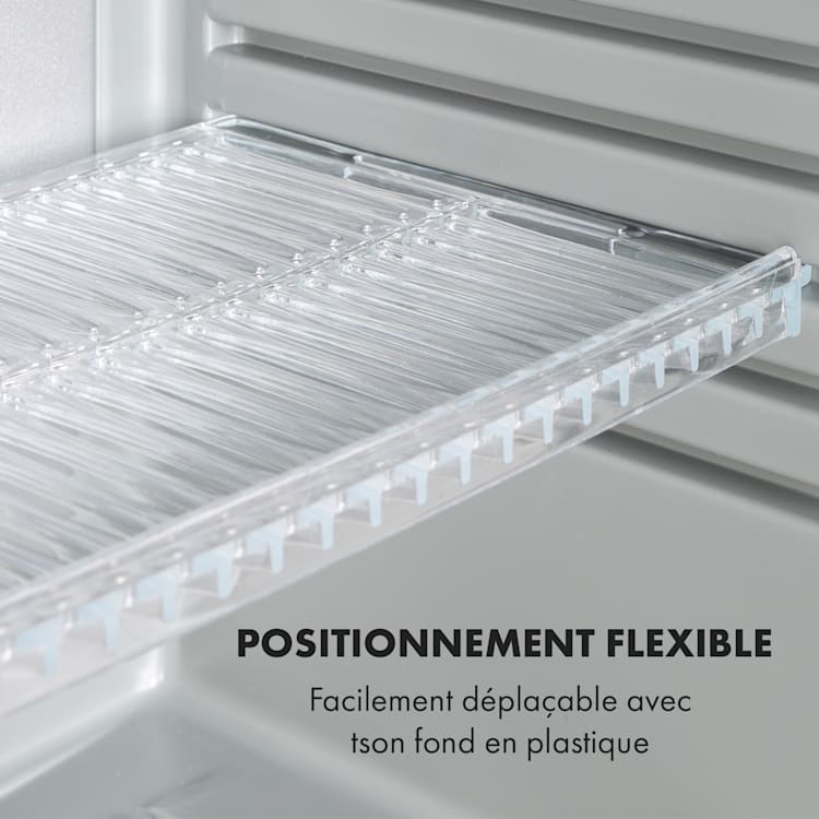 Brooklyn 24 Mini-réfrigérateur porte vitrée compartiments LED 24_Ltr | Argent