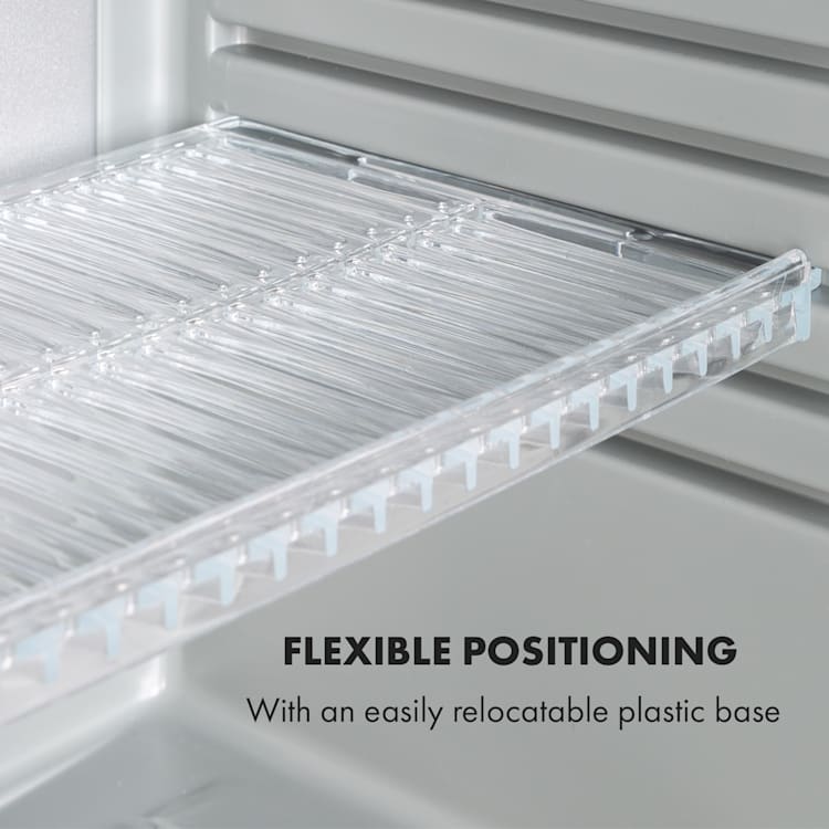 Brooklyn 24 Silver Mini Fridge Glass Door LED Shelf 23 Ltr | Silver