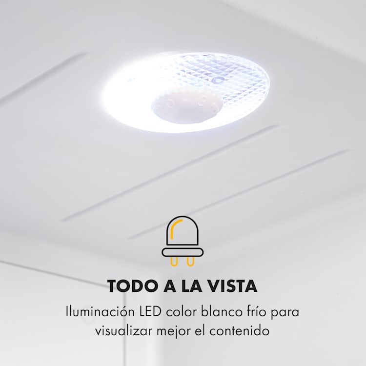 Mini frigorífico Brooklyn 32 puerta de cristal estante LED 32 L | Blanco