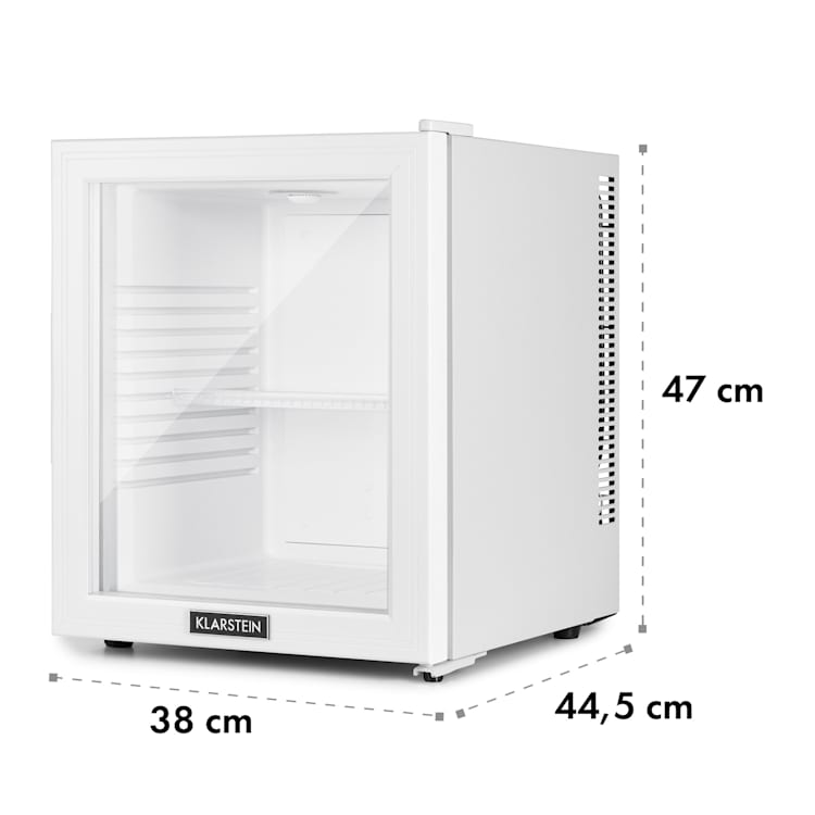 Brooklyn 32 Mini-Kühlschrank Glastür LED Ablage 32 Ltr | Weiß