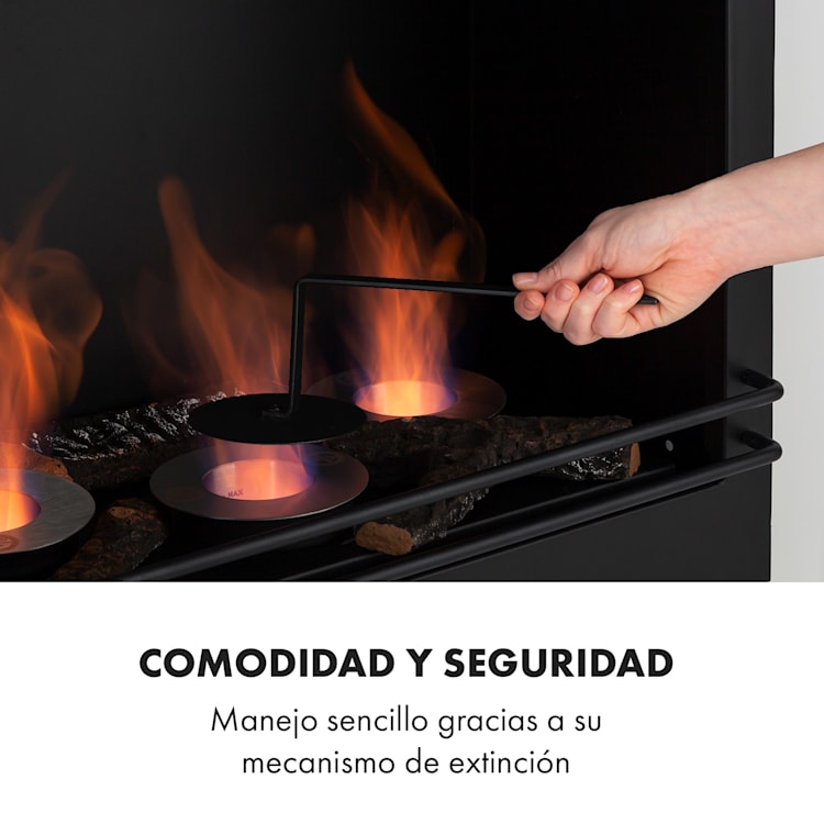 Chimenea de etanol Phantasma Manor 3,4 kW estilo campestre MDF