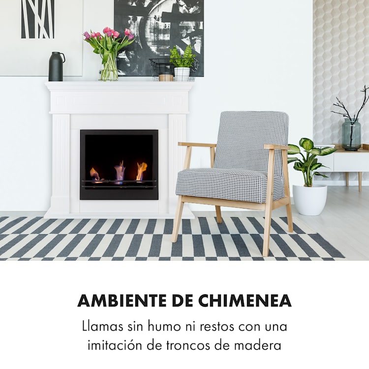 Chimenea de etanol Phantasma Manor 3,4 kW estilo campestre MDF