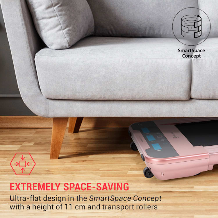 Workspace Go loopband, 350 W, 0,8 - 6 km/h, 11 cm hoogte, roségoud