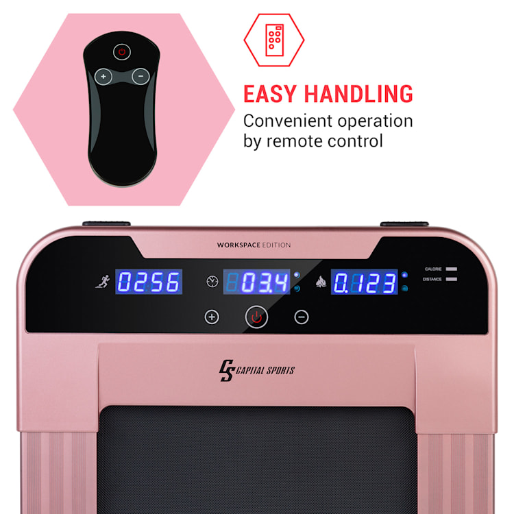 Workspace Go loopband, 350 W, 0,8 - 6 km/h, 11 cm hoogte, roségoud