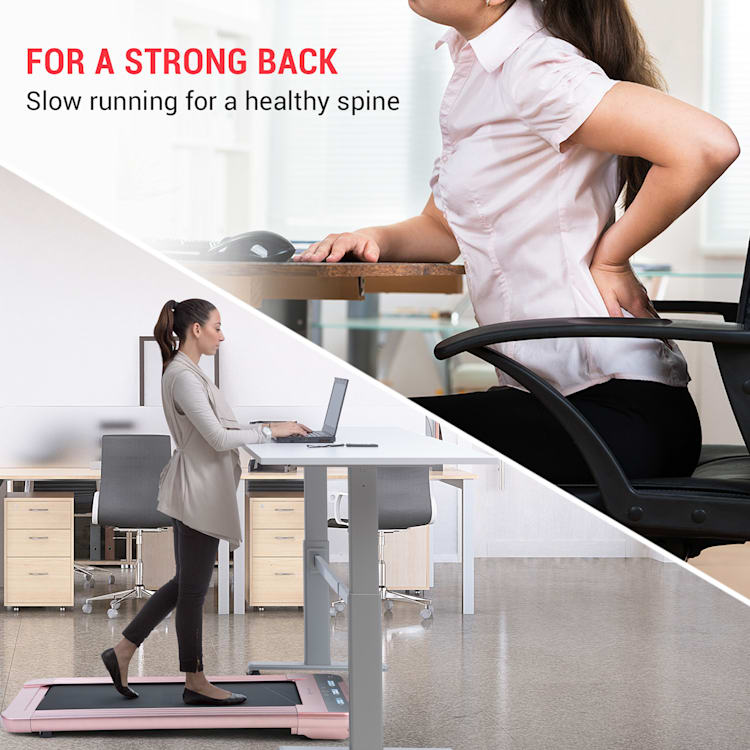 Workspace Go loopband, 350 W, 0,8 - 6 km/h, 11 cm hoogte, roségoud