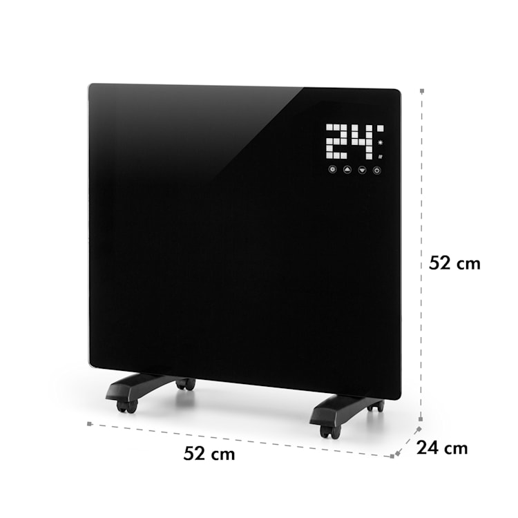 Bornholm Single Smart, grzejnik konwekcyjny, 1000 W, sterowanie przy użyciu aplikacji, czarny