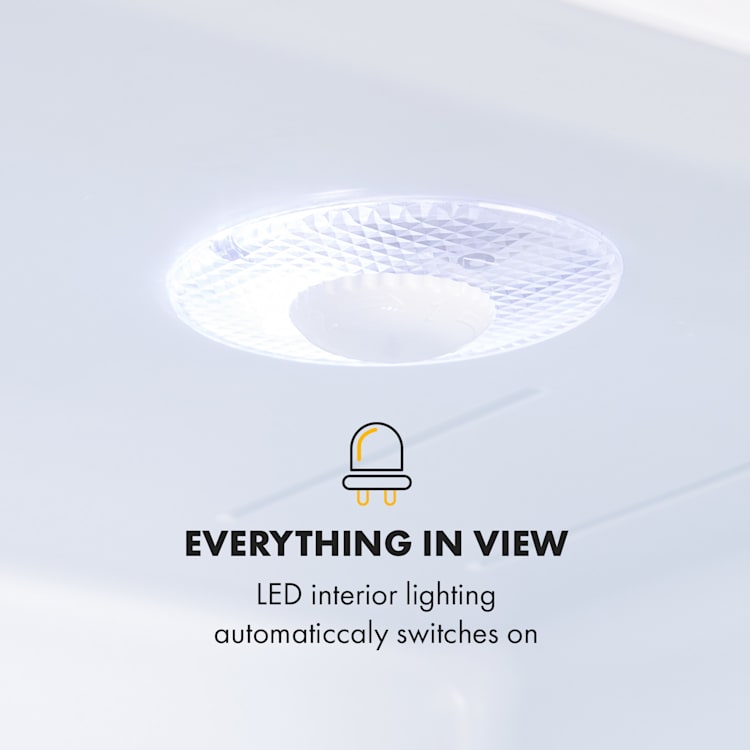 Happy Hour 33, mini lodówka, 33 l, 5-15°C, klasa energetyczna G, cicha 25 dB, oświetlenie LED