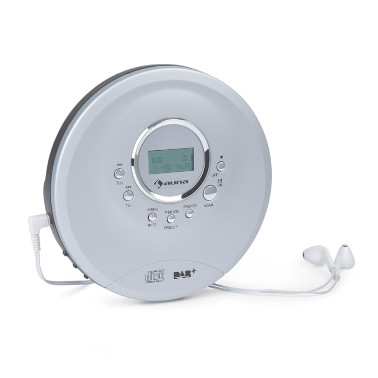 CDC 200 DAB+, Discman, DAB+/FM, MP3-CD, batteria, display LC