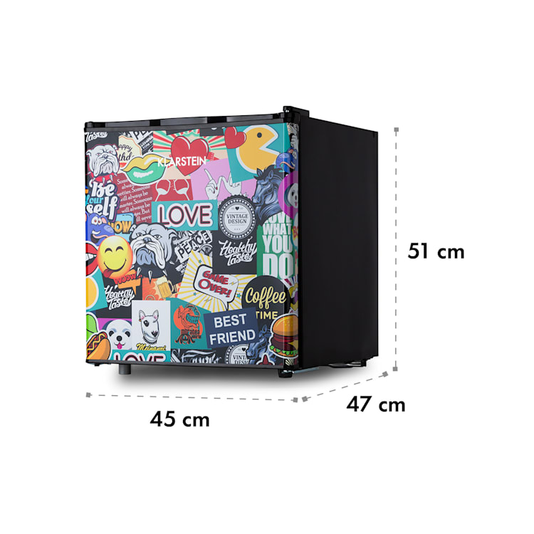 Cool Vibe 46+ Kühlschrank 46 Liter 1 Boden Stickerbomb-Style 48 Ltr