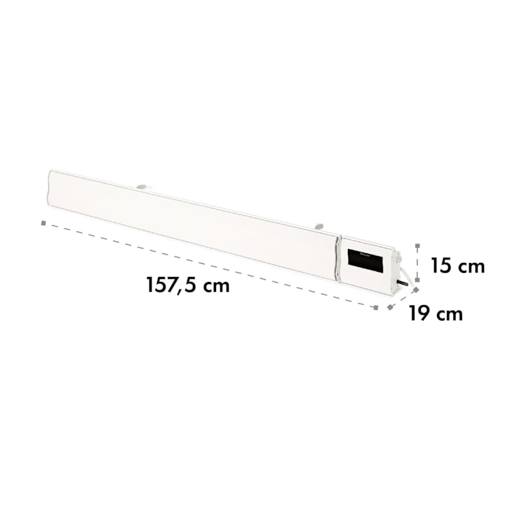 Cosmic Beam Smart 24 Infrarot-Heizstrahler 2400W App-Steuerung Fernbedienung 2400 W | Weiß