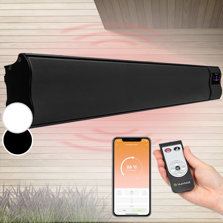 Cosmic Beam Smart 24, promiennik podczerwieni tarasowy, grzejnik, ścienny/sufitowy, 2400 W, aplikacja