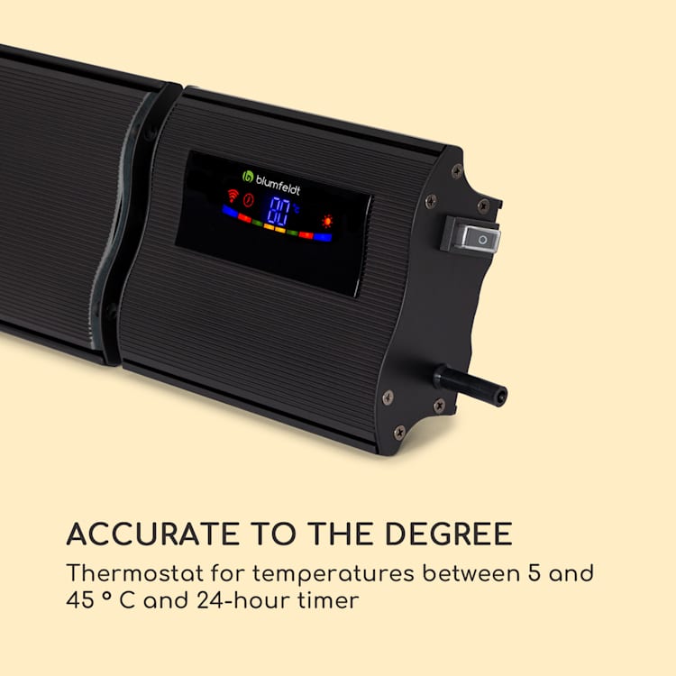 Cosmic Beam Smart 24, promiennik podczerwieni tarasowy, grzejnik, ścienny/sufitowy, 2400 W, aplikacja