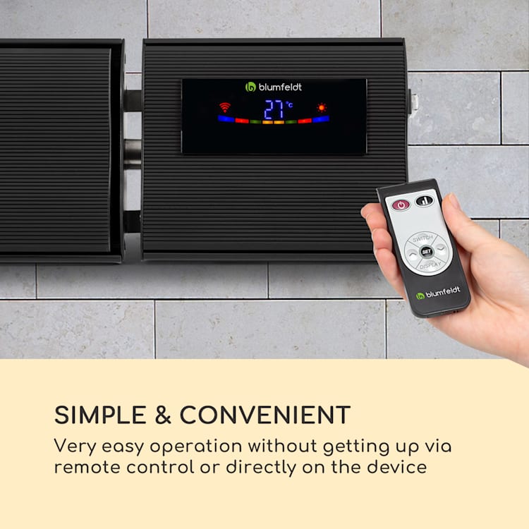 Cosmic Beam Smart 24, promiennik podczerwieni tarasowy, grzejnik, ścienny/sufitowy, 2400 W, aplikacja