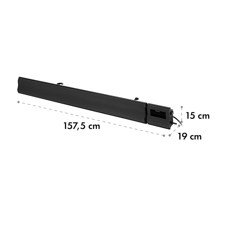 Cosmic Beam Smart 24 IR-värmare 2400W appstyrning fjärrkontroll 2400 W | Svart