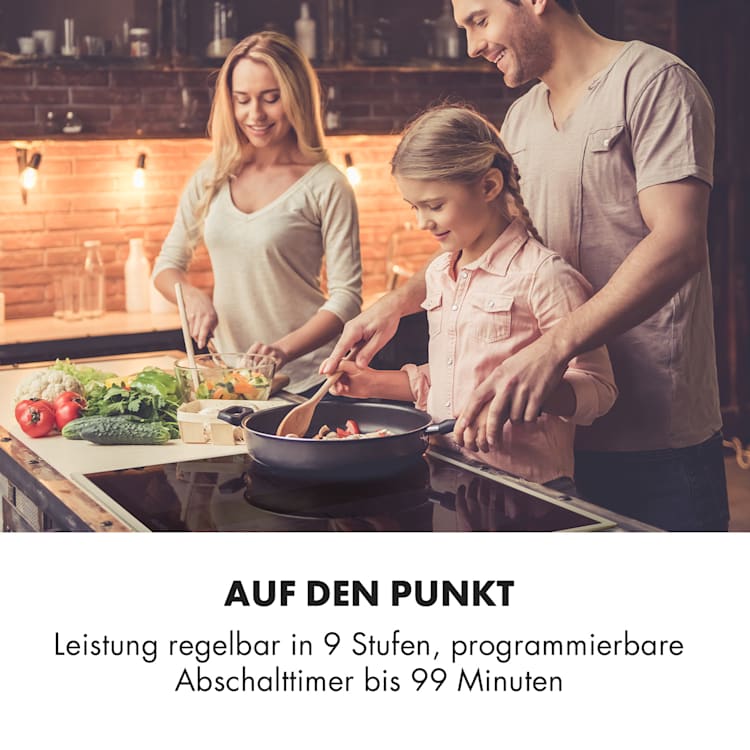 Delicatessa 60 Prime Induktionskochfeld 4 Zonen 7000W Timer 4 | Schwarz