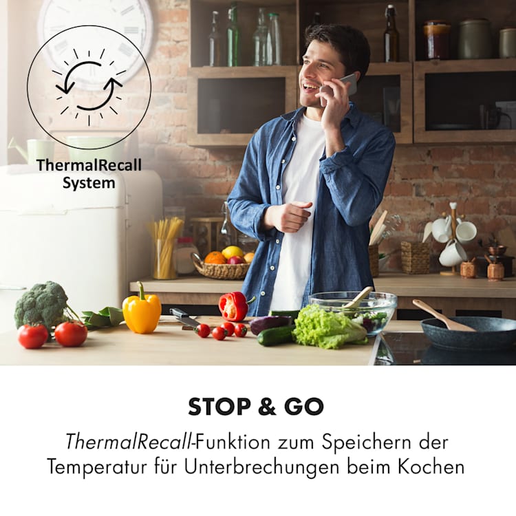 Delicatessa 60 Prime Induktionskochfeld 4 Zonen 7000W Timer 4 | Schwarz