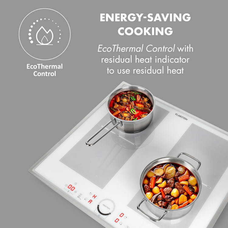 Delicatessa 60 Prime Cocina de inducción de 4 zonas, 7000 W, Temporizador Blanca 4 | Blanco