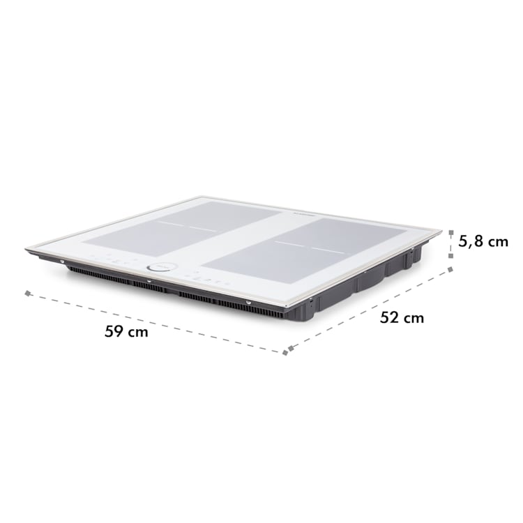 Delicatessa 60 Prime Cocina de inducción de 4 zonas, 7000 W, Temporizador Blanca 4 | Blanco