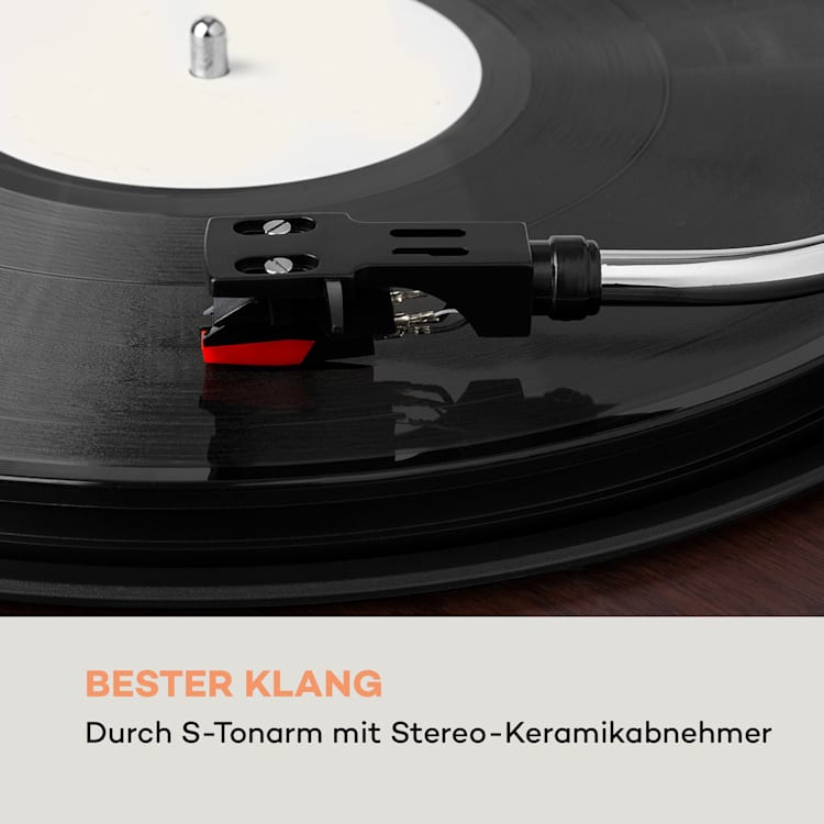 TT-Play PLUS Plattenspieler Lautsprecher 20Wmax. BT 33/45 rpm Braun