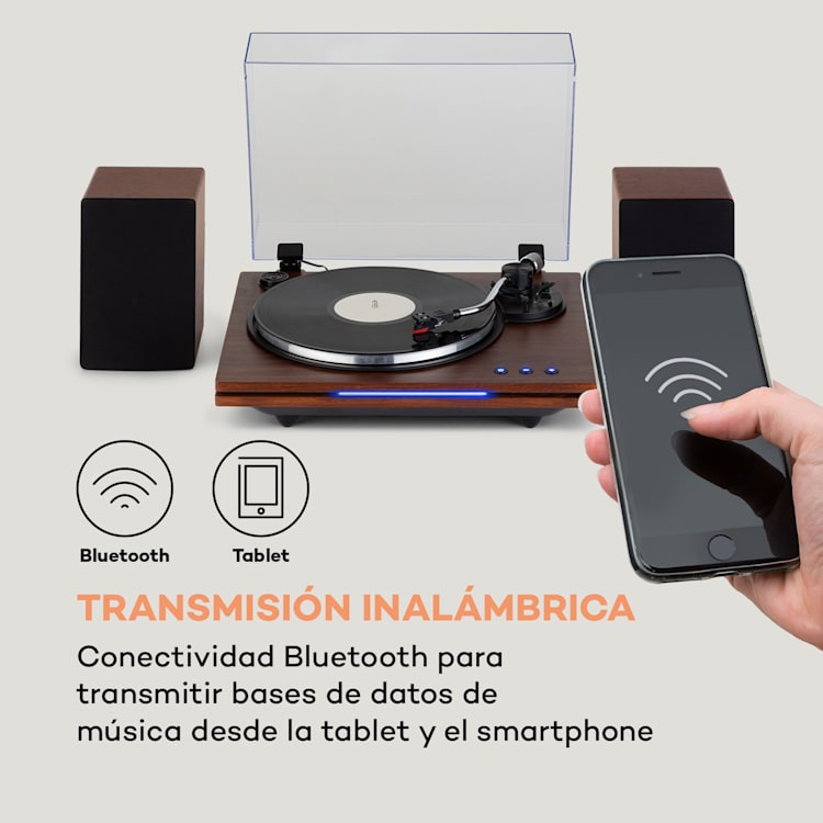 TT-Play PLUS Tocadiscos Altavoces 20W máx. BT 33/45 rpm Marrón