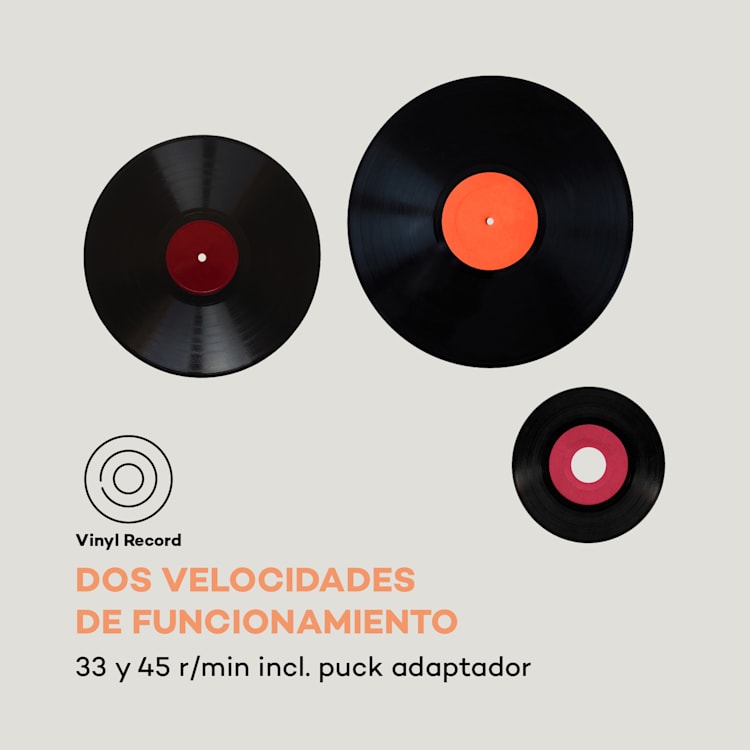 TT-Play PLUS Tocadiscos Altavoces 20W máx. BT 33/45 rpm Marrón