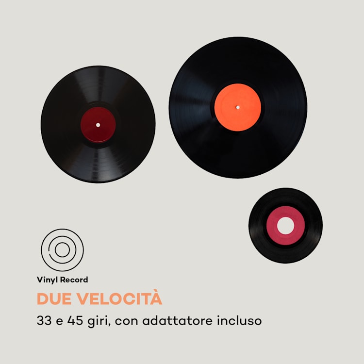 TT-Play PLUS, Giradischi, Altoparlanti, BT, 33/45 rpm, 20Wmax. Marrone