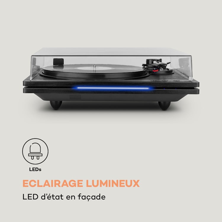 TT-Play PLUS platine vinyle enceinte 20 Wmax. BT 33/45 tpm Noir