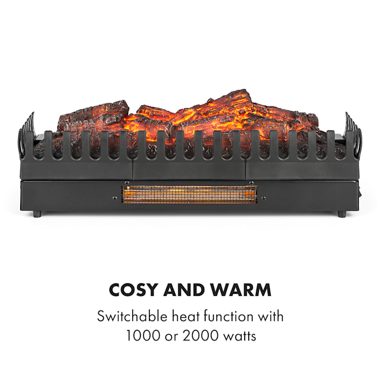 Kamini FXL, kominek elektryczny, wkład kominkowy, 1000/2000 W, 2 W LED, czarny 65 cm