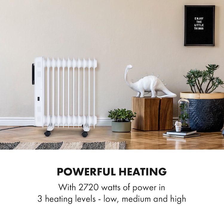 Thermaxx Elevate Smart, olajradiátor, 2720 W, 7 – 35 °C, 24 órás időzítő, fehér Fehér