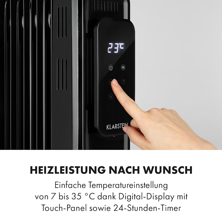 Thermaxx Elevate Smart Ölradiator 2720W 7-35 °C 24h-Timer App-Steuerung Schwarz