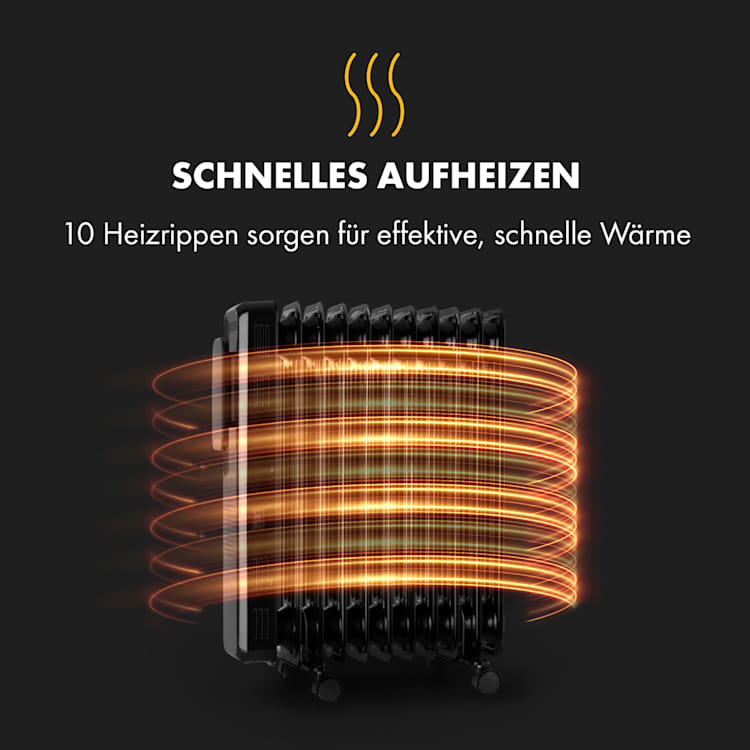 Thermaxx Elevate Smart Ölradiator 2720W 7-35 °C 24h-Timer App-Steuerung Schwarz