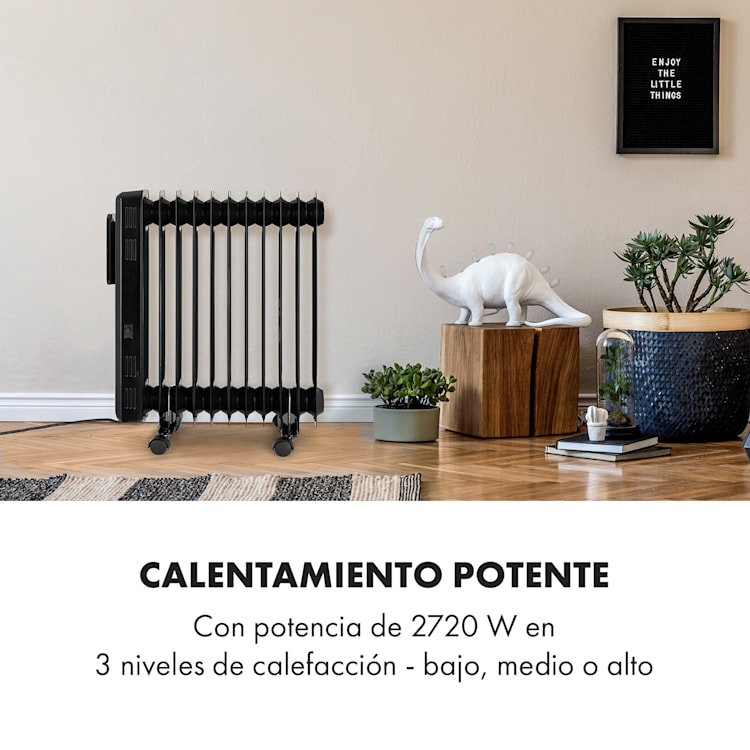 Thermaxx Elevate Smart Radiador de aceite 2720W 7-35° C temporizador 24h color negro Negro