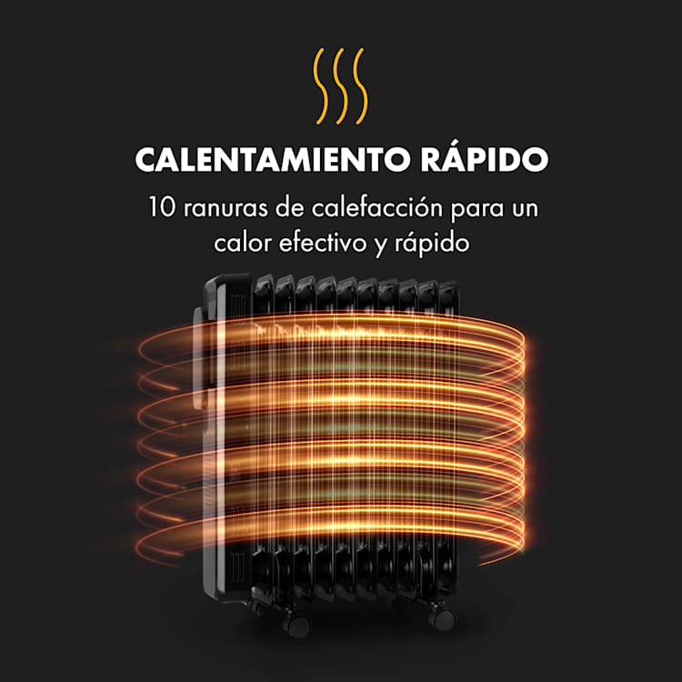 Thermaxx Elevate Smart Radiador de aceite 2720W 7-35° C temporizador 24h color negro Negro