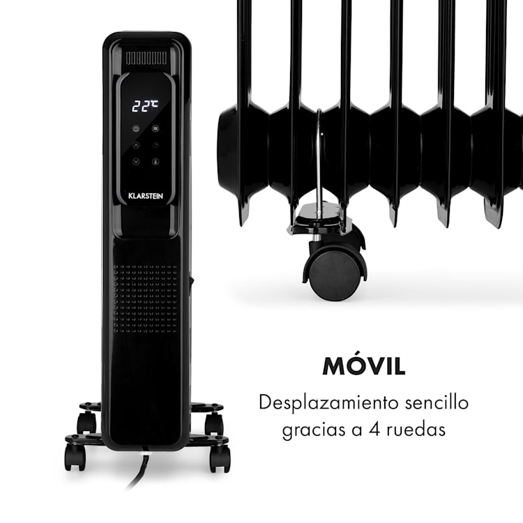 Thermaxx Elevate Smart Radiador de aceite 2720W 7-35° C temporizador 24h color negro Negro