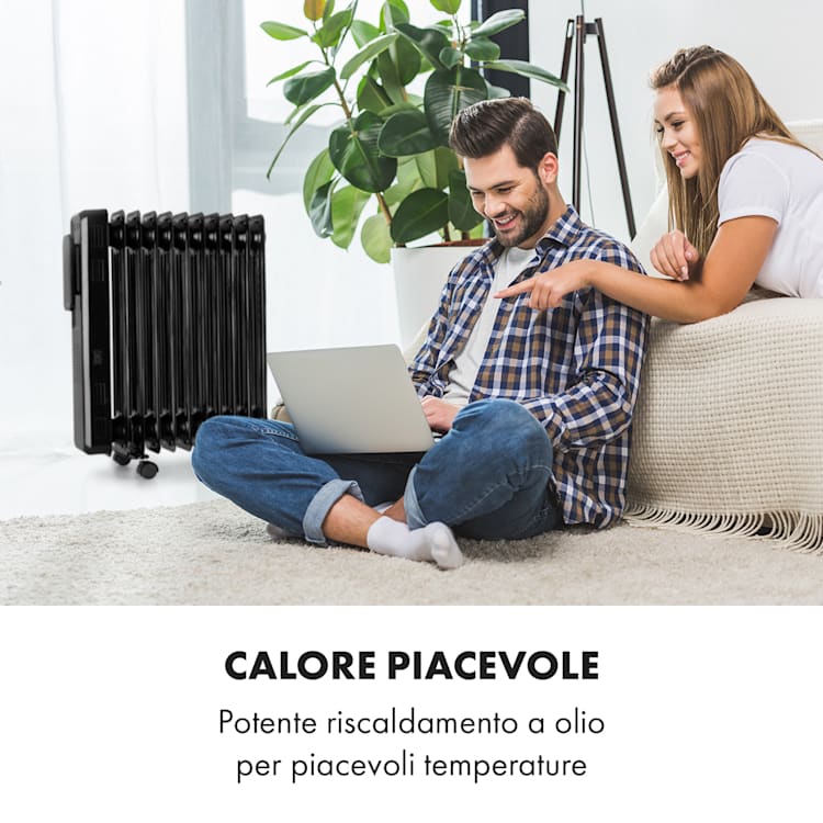 Thermaxx Elevate Smart, Radiatore ad Olio, 7-35° C, Timer 24h, 2720W, bianco Nero