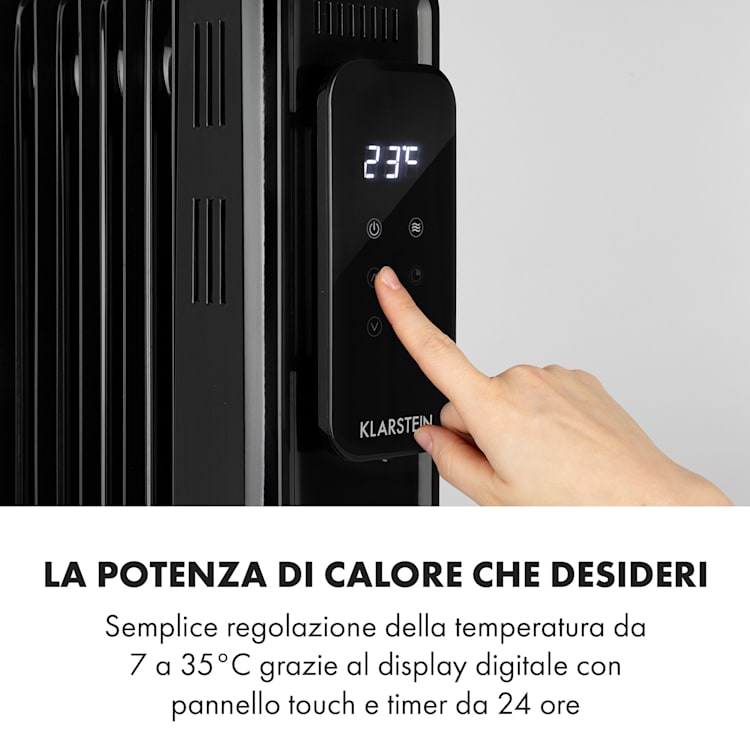 Thermaxx Elevate Smart, Radiatore ad Olio, 7-35° C, Timer 24h, 2720W, bianco Nero