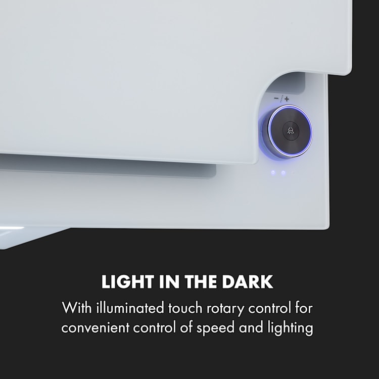Amelia Exaustor 123W 90x46x23cm LED Regulador Touch Branco 90 cm | Branco