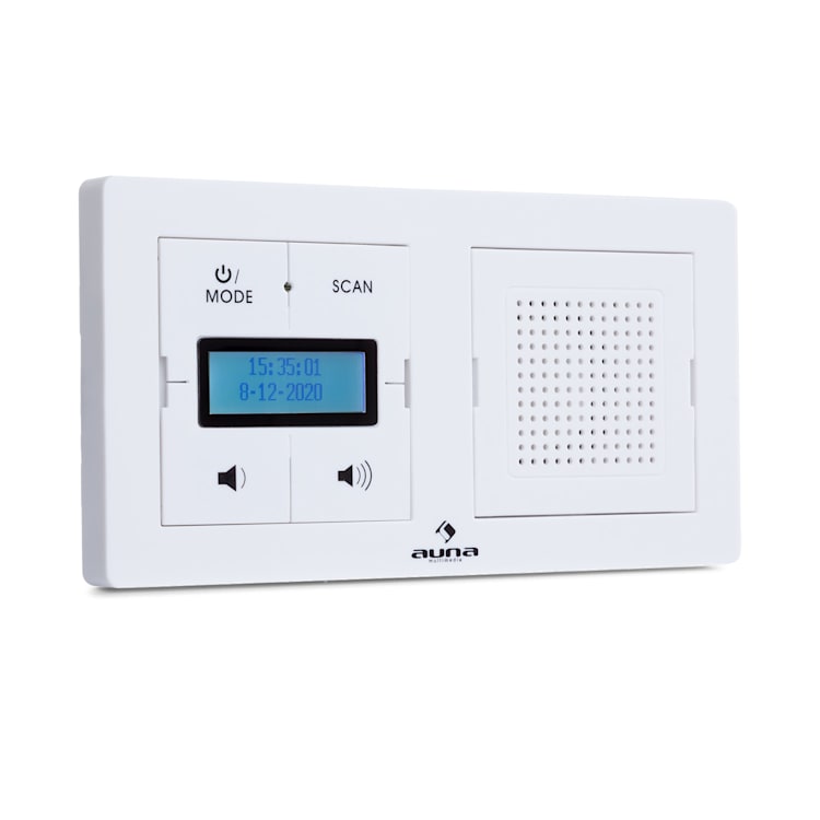 DigiPlug UP, radio da incasso, DAB+/FM, BT, display LC Bianco