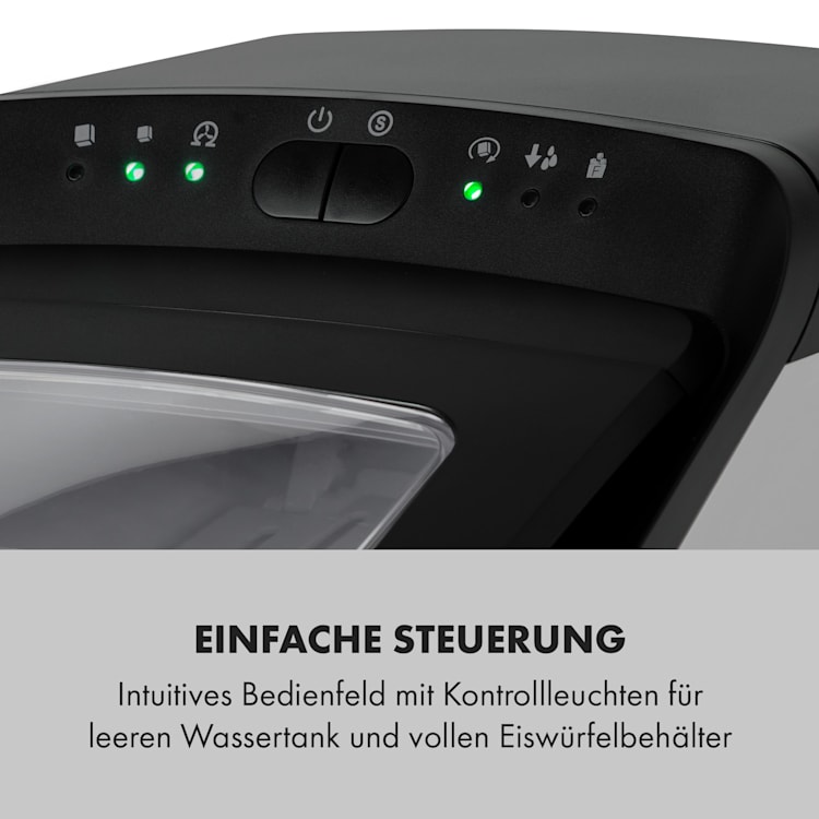 Partytime Eiswürfelmaschine Klareis 15kg/24h Edelstahl Silber