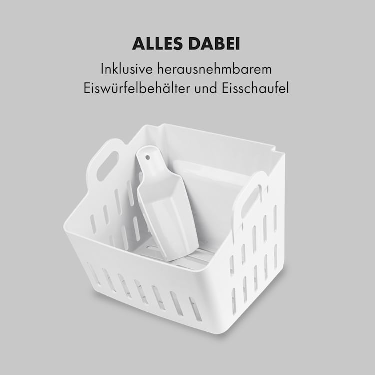 Partytime Eiswürfelmaschine Klareis 15kg/24h Edelstahl Silber