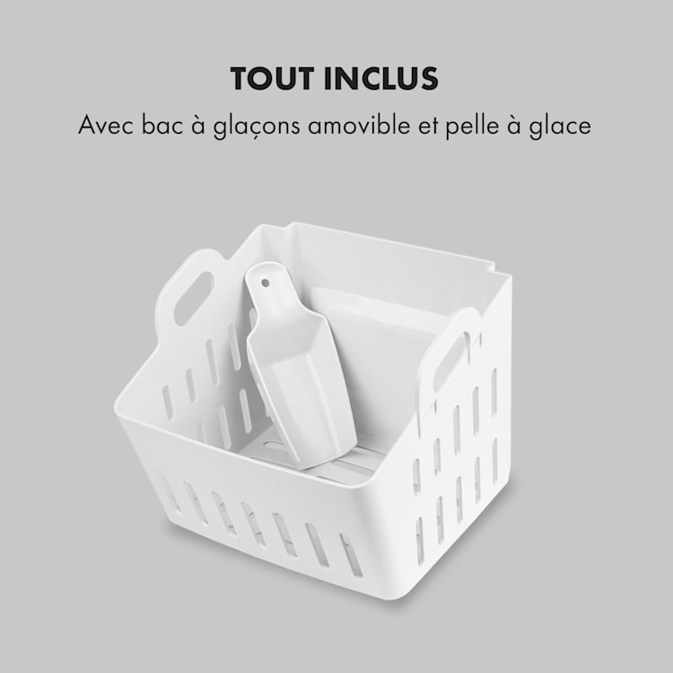 Partytime machine à glaçons glace claire 15kg/24h inox argent Argent