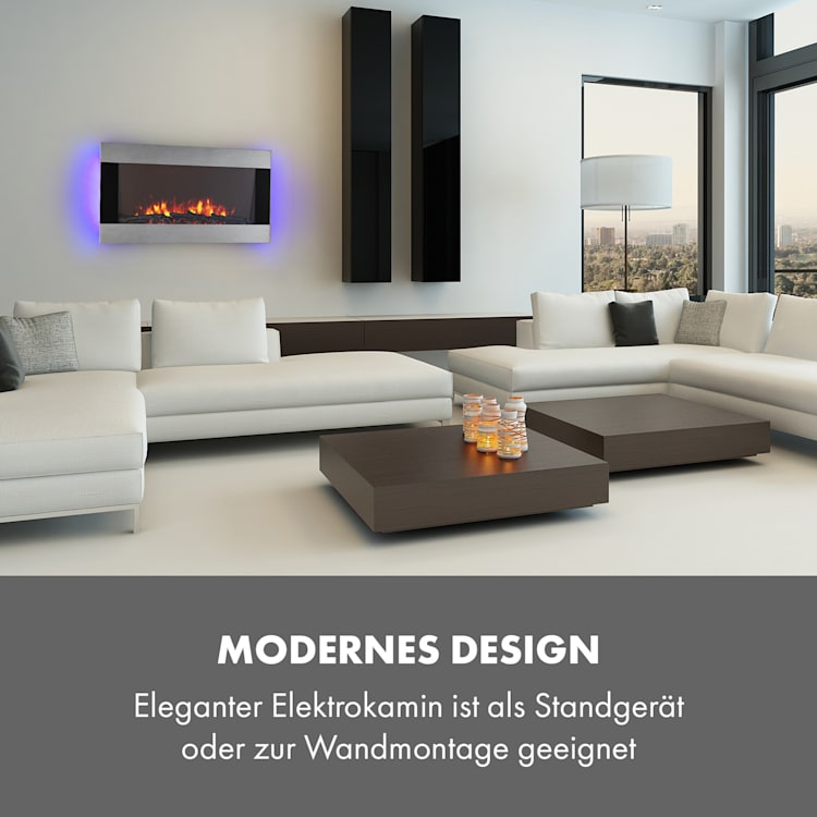 Basel Illumine Elektrokamin Flammenillusion 2000 W 2 Stufen dimmbar