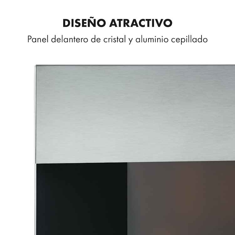 Basel Illumine Chimenea eléctrica efecto llamas LED 2000 Watt 2 niveles de calefacción atenuación