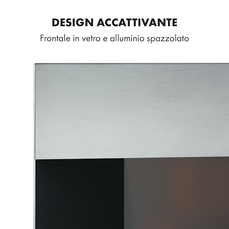Camino elettrico Basel Illumine | Luce al LED per la fiamma | 2000 Watt | 2 livelli di riscaldamento | dimmerabile