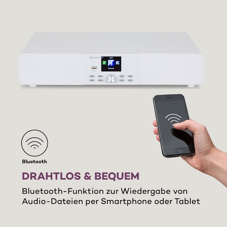 Stealth Base Connect Soundbase Bluetooth Internet/DAB+/FM USB AUX Weiß
